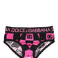 Dolce & Gabbana Black Pink Logo Cotton Brando Brief Underwear
