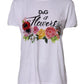 Dolce & Gabbana White D&G Is Flowers Embellished T-shirt
