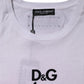 Dolce & Gabbana White D&G Is Flowers Embellished T-shirt