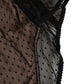 Dolce & Gabbana Black Sheer Polka Dot Lace High Waist Brief Underwear