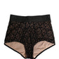 Dolce & Gabbana Black Cotton DG Logo High Waist Girdle Underwear