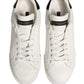 Dolce & Gabbana White Black Portofino Leather Sneakers Shoes