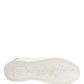 Dolce & Gabbana White Black Portofino Leather Sneakers Shoes