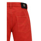 Versace Multicolor Cotton Straight-Leg Jeans