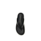 Stuart Weitzman Black Calf Leather Bos Taurus Flip-Flop Sandals