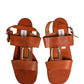 Dolce & Gabbana Brown Leather Flat Sandals Shoes