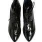 Dolce & Gabbana Black Leather AnkleBoots Shoes