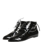 Dolce & Gabbana Black Leather AnkleBoots Shoes