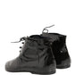 Dolce & Gabbana Black Leather AnkleBoots Shoes