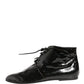 Dolce & Gabbana Black Leather AnkleBoots Shoes