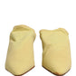 Dolce & Gabbana Yellow Suede Heel Mule Shoes