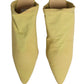 Dolce & Gabbana Yellow Suede Heel Mule Shoes