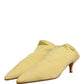 Dolce & Gabbana Yellow Suede Heel Mule Shoes