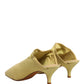 Dolce & Gabbana Yellow Suede Heel Mule Shoes