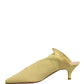 Dolce & Gabbana Yellow Suede Heel Mule Shoes