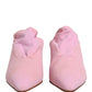 Dolce & Gabbana Pink Suede Heel Mule Shoes