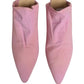Dolce & Gabbana Pink Suede Heel Mule Shoes