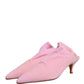Dolce & Gabbana Pink Suede Heel Mule Shoes