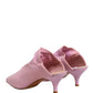 Dolce & Gabbana Pink Suede Heel Mule Shoes