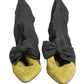 Dolce & Gabbana Black Yellow Suede Boots Shoes