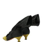 Dolce & Gabbana Black Yellow Suede Boots Shoes