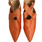 Dolce & Gabbana Orange Satin Sandals Shoes