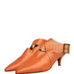 Dolce & Gabbana Orange Satin Sandals Shoes