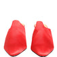 Dolce & Gabbana Red Suede Heel Mule Shoes