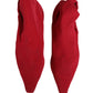 Dolce & Gabbana Red Suede Ankle Boots Shoes