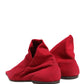 Dolce & Gabbana Red Suede Ankle Boots Shoes