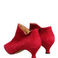 Dolce & Gabbana Red Suede Ankle Boots Shoes