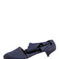 Dolce & Gabbana Blue Cotton Ankle Boots Shoes