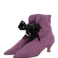 Dolce & Gabbana Purple Mid Calf Boots Shoes
