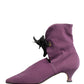Dolce & Gabbana Purple Mid Calf Boots Shoes