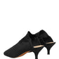 Dolce & Gabbana Black Suede Heel Mule Shoes