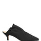 Dolce & Gabbana Black Suede Heel Mule Shoes