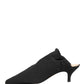 Dolce & Gabbana Black Suede Heel Mule Shoes