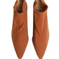 Dolce & Gabbana Brown Suede Ankle Boots Shoes