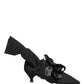 Dolce & Gabbana Black Suede Mid Calf Boots Shoes