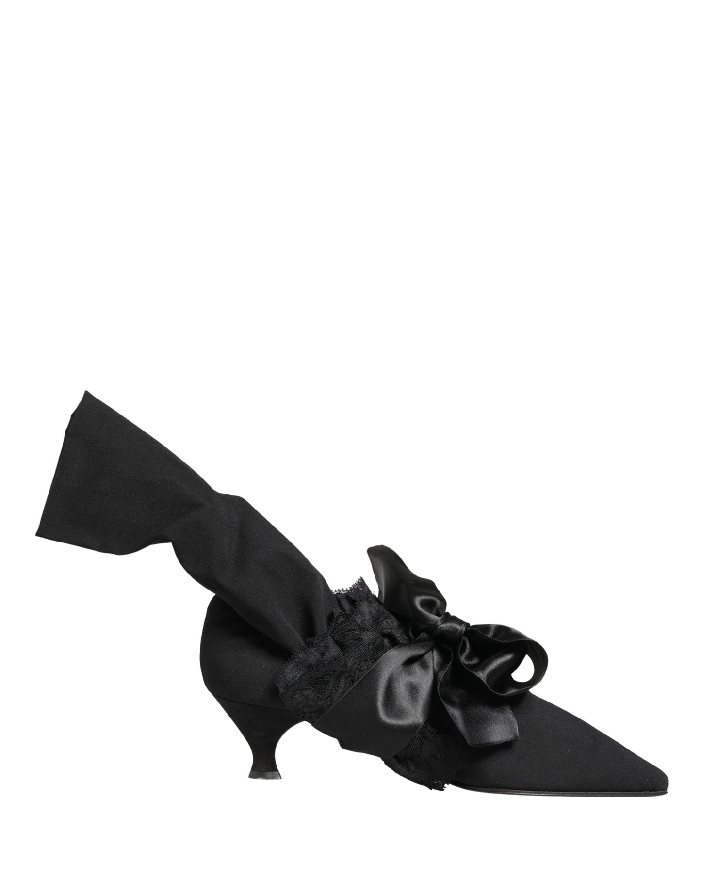 Dolce & Gabbana Black Suede Mid Calf Boots Shoes