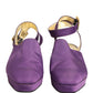 Dolce & Gabbana Purple Suede Sandals Shoes