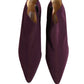 Dolce & Gabbana Purple Suede AnkleBoots Shoes