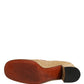Dolce & Gabbana Beige Leather Suede Block Heel Loafers Shoes