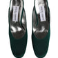 Dolce & Gabbana Green Suede Leather High Heel Pumps Shoes