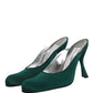 Dolce & Gabbana Green Suede Leather High Heel Pumps Shoes