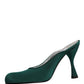 Dolce & Gabbana Green Suede Leather High Heel Pumps Shoes
