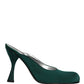 Dolce & Gabbana Green Suede Leather High Heel Pumps Shoes