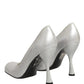 Dolce & Gabbana White Leather High Heels Women Pumps Shoes