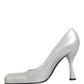 Dolce & Gabbana White Leather High Heels Women Pumps Shoes