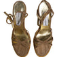 Dolce & Gabbana Brown Braided Ankle Strap Heels Sandals Shoes